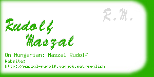 rudolf maszal business card